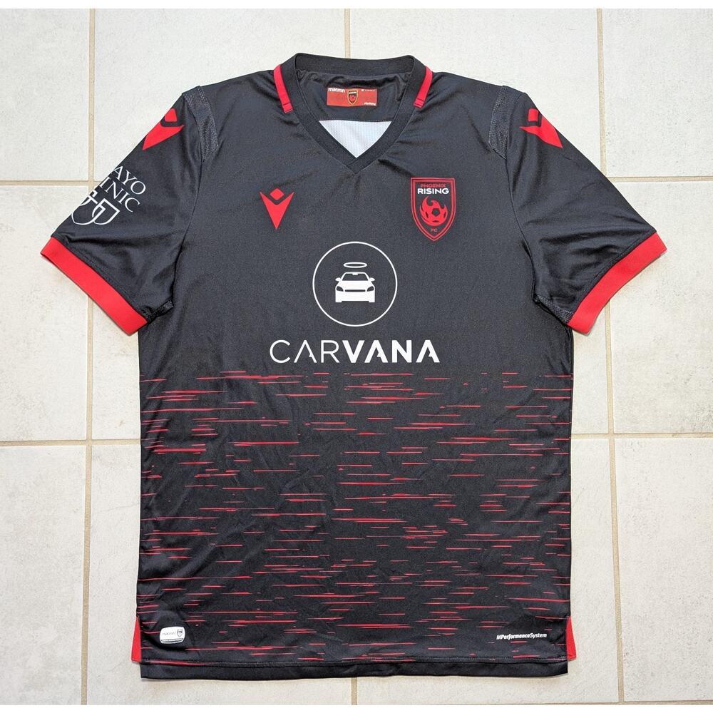 Macron Men's Medium Phoenix Rising 2019/20 Away Black Jersey Performance
